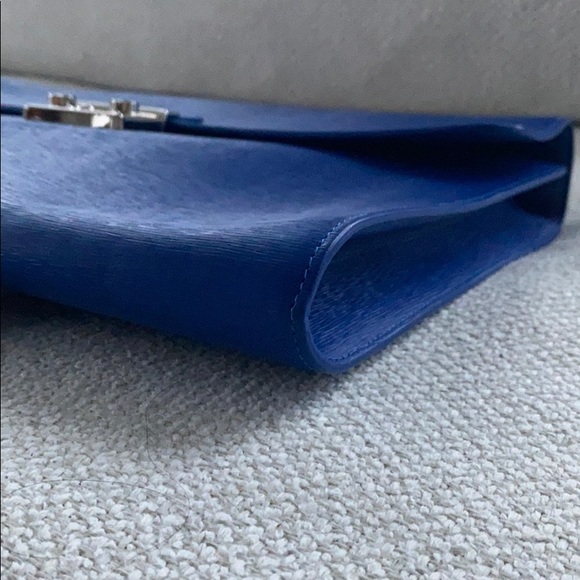 Jean Rousseau Blue Calf Leather Briefcase - Picture 6 of 16